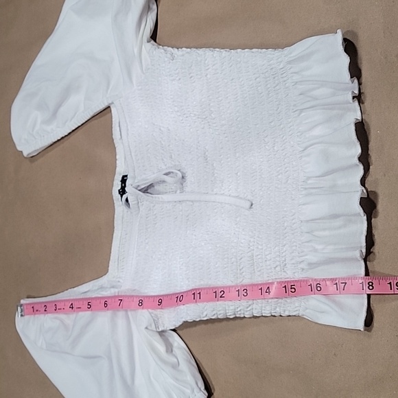 ASOS Size 6 White Smocked Milkmaid Style Top, Excellent Used Condition - Picture 9 of 12